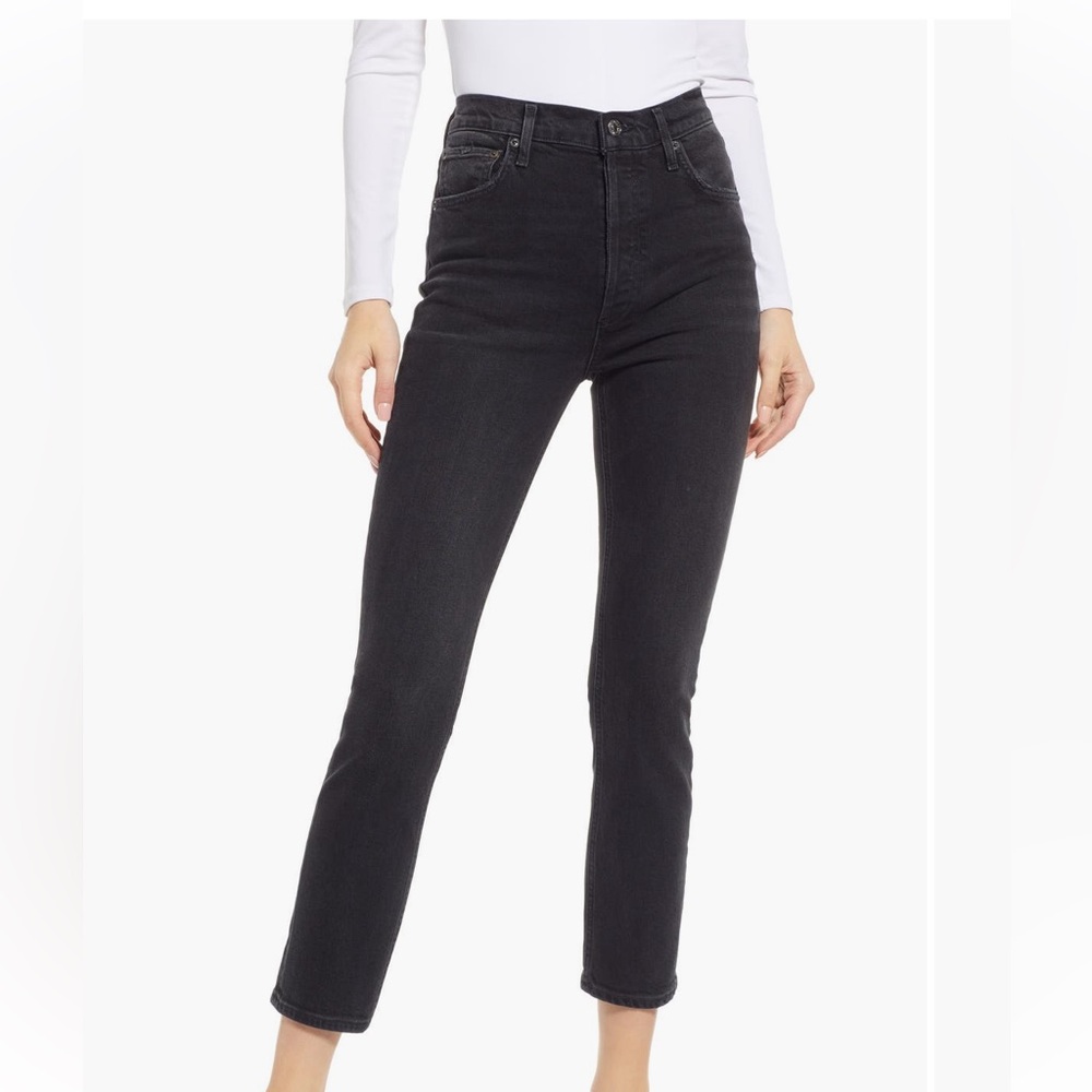 AGOLDE Riley High Waist Straight